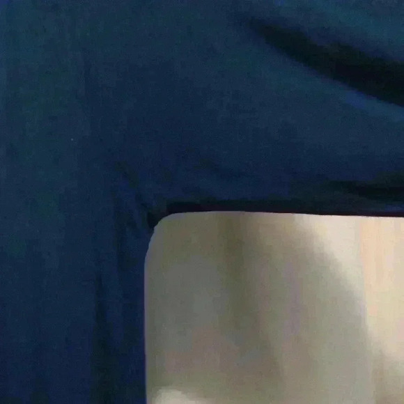 Jacqueline Smith asymmetrical Emerald blue size medium Tunic Top rhinestone - Picture 8 of 9